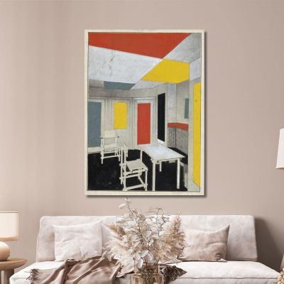 Solución De Color Theo van Doesburg, tvd3 cuadro en lienzo