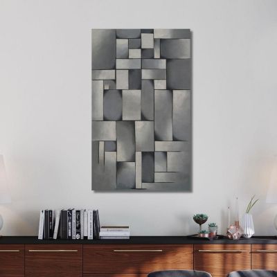 Composición En Gris Rag-Time Theo van Doesburg, tvd8 cuadro en lienzo