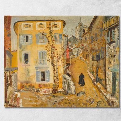 Scena Di Strada In Una Città Di Provincia Boris Grigoriev bgr20 quadro stampa su tela