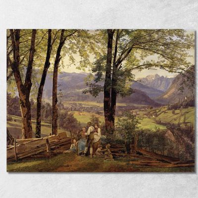 Veduta Di Ischl Ferdinand Georg Waldmüller fgw7 quadro stampa su tela