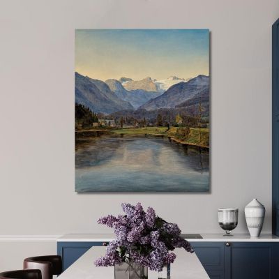 Vista Del Lago Altaussee Y El Dachstein Ferdinand Georg Waldmüller, fgw8 cuadro en lienzo