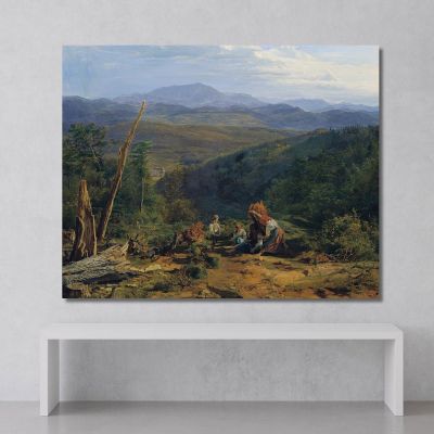 Paesaggio Del Wienerwald Con Il Castello Di Wildegg Ferdinand Georg Waldmüller, fgw9 quadro stampa su tela
