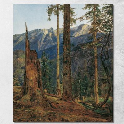 Il Massiccio Dell'Höllengebirge Presso Ischl Ferdinand Georg Waldmüller fgw26 quadro stampa su tela