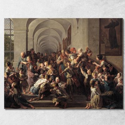 La Zuppa Del Convento Ferdinand Georg Waldmüller fgw38 quadro stampa su tela