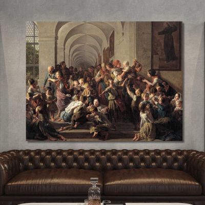 Die Klostersuppe Ferdinand Georg Waldmüller, fgw38 drucken auf leinwand