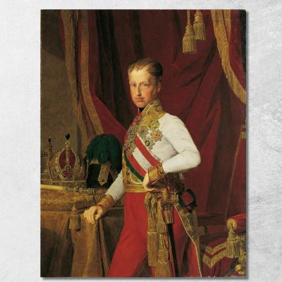 Imperatore Ferdinando I D'Austria Ferdinand Georg Waldmüller fgw74 quadro stampa su tela