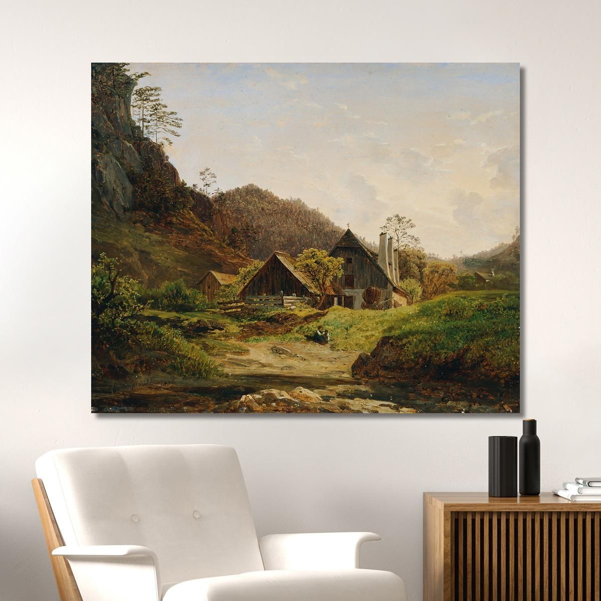 Paesaggio Con Fucina Ferdinand Georg Waldmüller fgw79 quadro stampa su tela