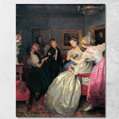 Poveri Auguri Ferdinand Georg Waldmüller fgw85 quadro stampa su tela