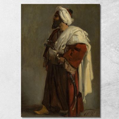 Guerriero Arabo Horace Vernet hvr7 quadro stampa su tela