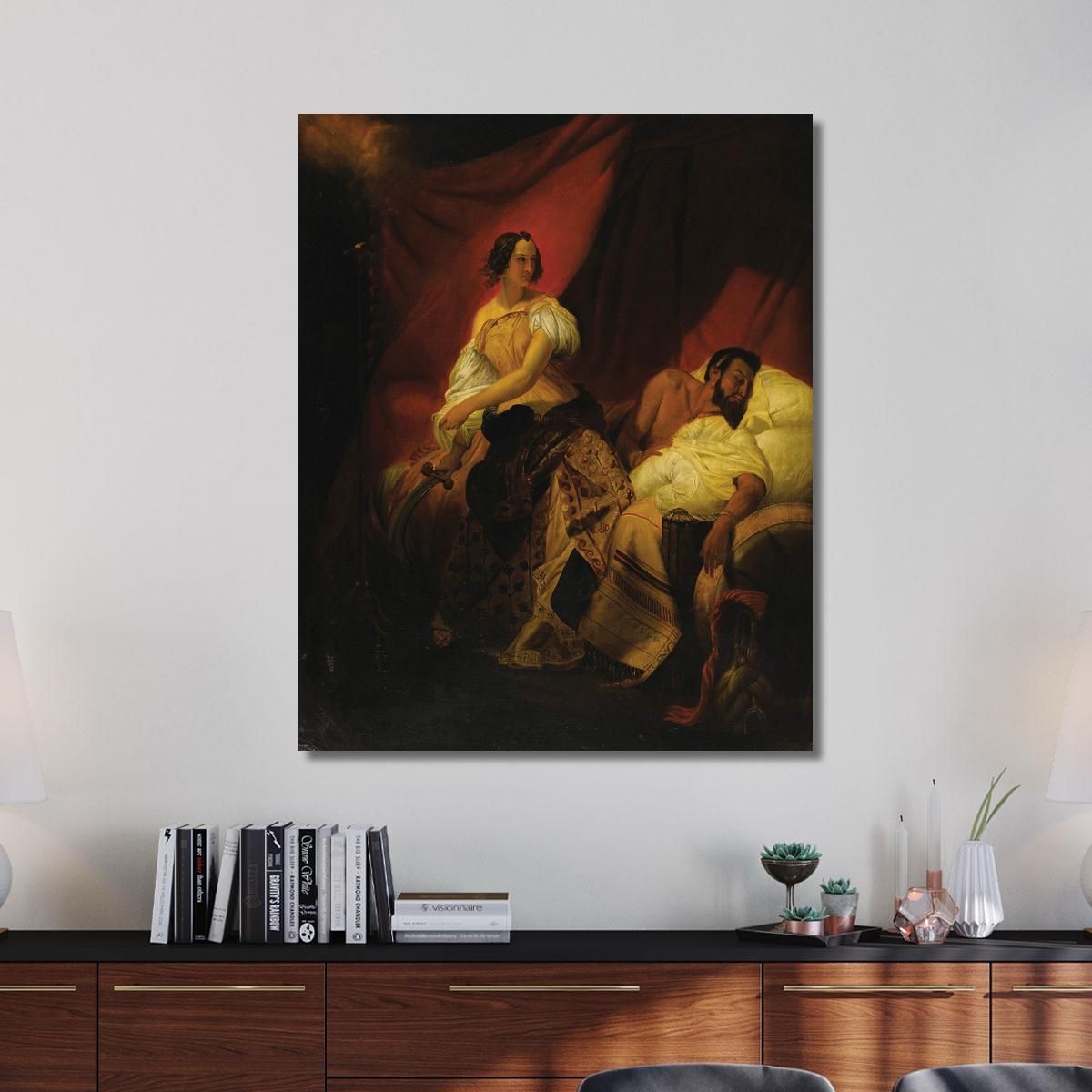 Giuditta E Oloferne Horace Vernet hvr20 quadro stampa su tela