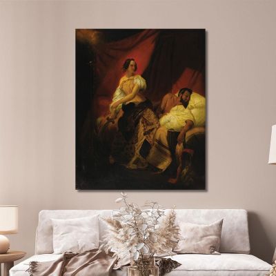 Giuditta E Oloferne Horace Vernet hvr20 quadro stampa su tela