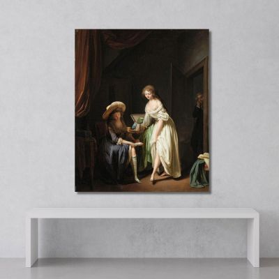 Comparing Little Feet Louis Léopold Boilly, llb3 canvas print