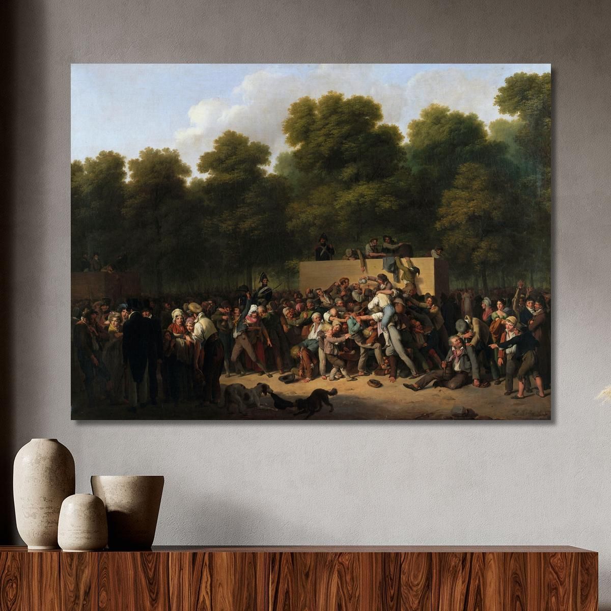 Distribuzione Di Vino E Cibo Agli Champs-Élysées In Occasione Della Festa Del Re Louis Léopold Boilly llb5 quadro stampa su tel