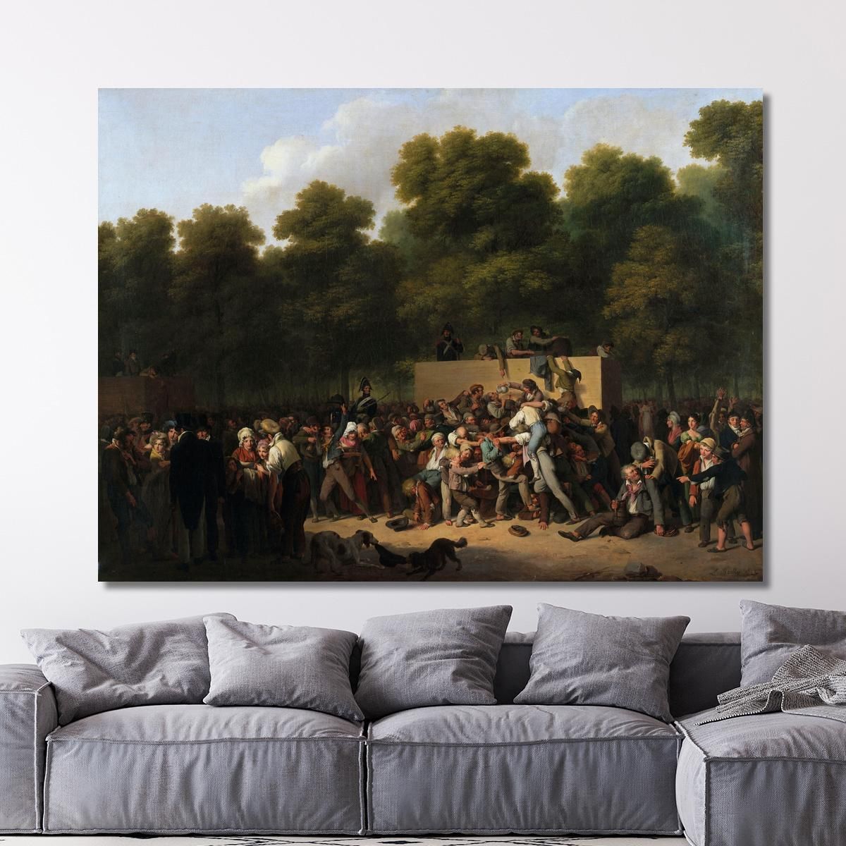 Distribuzione Di Vino E Cibo Agli Champs-Élysées In Occasione Della Festa Del Re Louis Léopold Boilly llb5 quadro stampa su tel