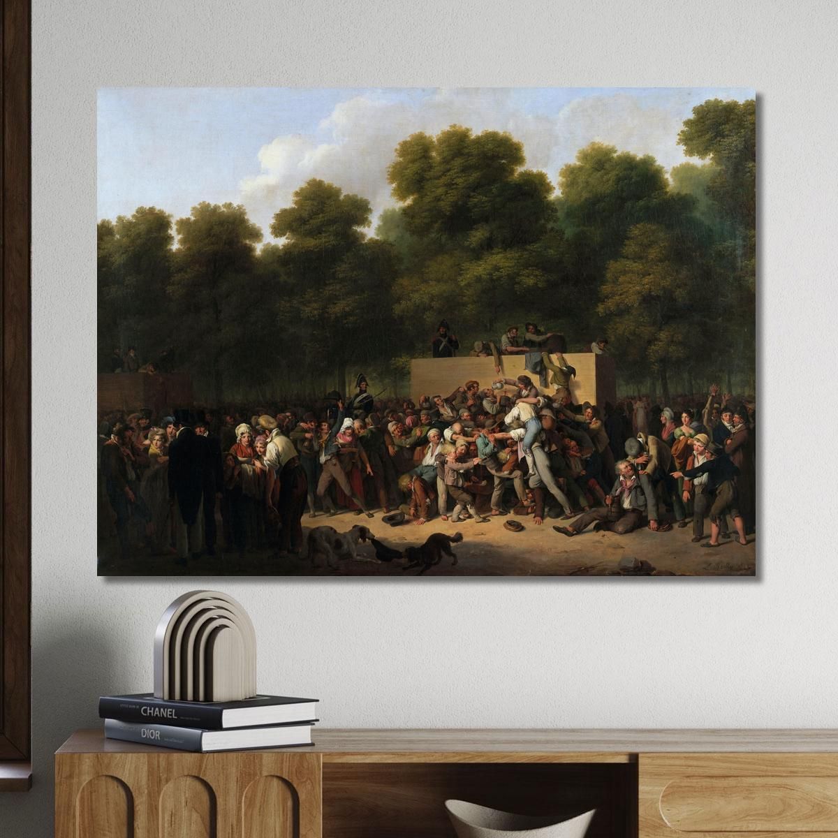 Distribuzione Di Vino E Cibo Agli Champs-Élysées In Occasione Della Festa Del Re Louis Léopold Boilly llb5 quadro stampa su tel