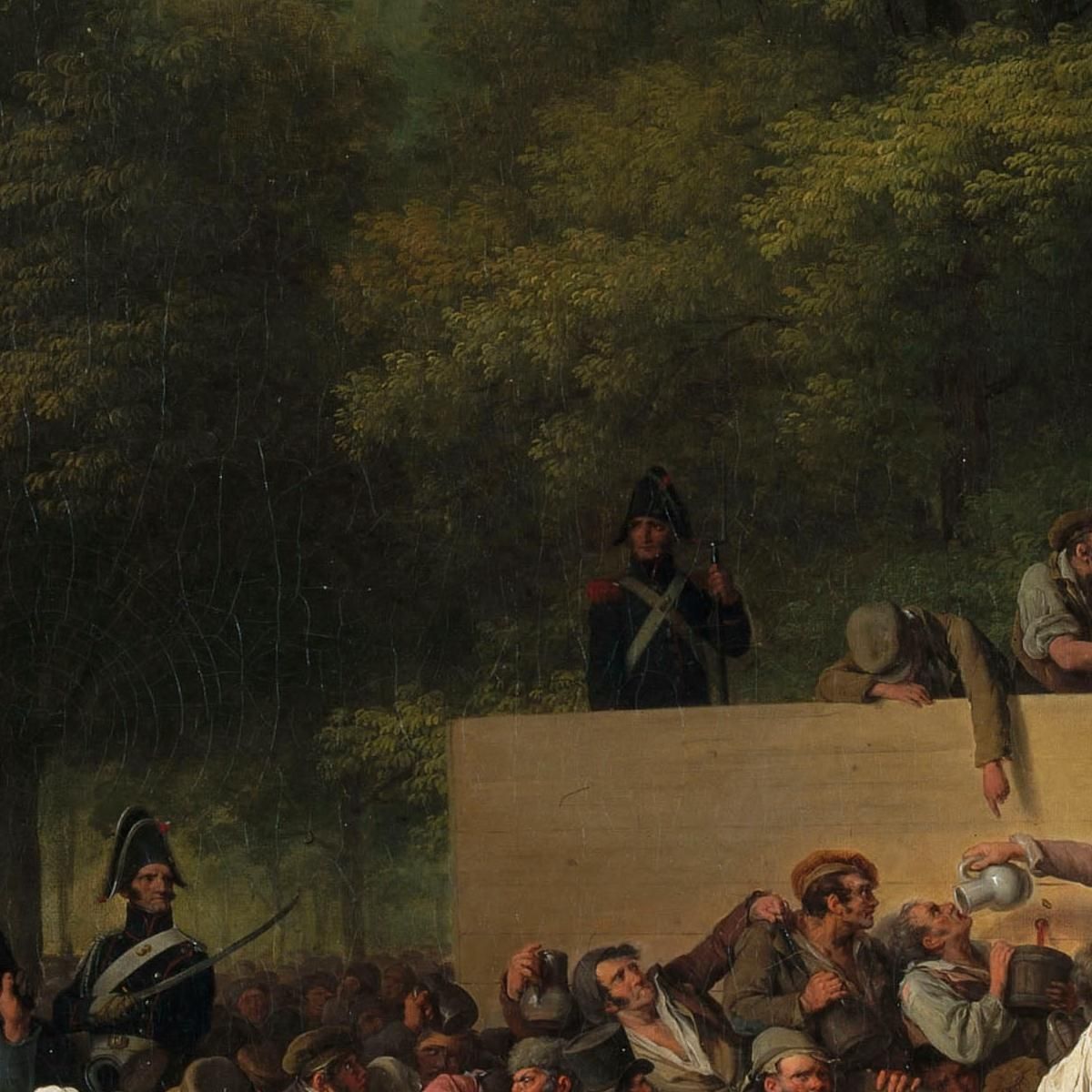 Distribuzione Di Vino E Cibo Agli Champs-Élysées In Occasione Della Festa Del Re Louis Léopold Boilly llb5 quadro stampa su tel