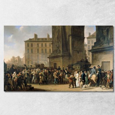 I Coscritti Del 1807 Sfilano Davanti Alla Porta Saint-Denis Louis Léopold Boilly llb16 quadro stampa su tela