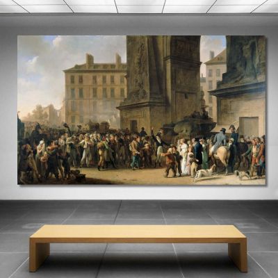 I Coscritti Del 1807 Sfilano Davanti Alla Porta Saint-Denis Louis Léopold Boilly llb16 quadro stampa su tela