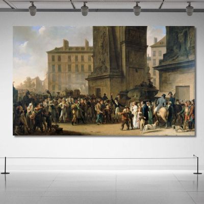 I Coscritti Del 1807 Sfilano Davanti Alla Porta Saint-Denis Louis Léopold Boilly llb16 quadro stampa su tela