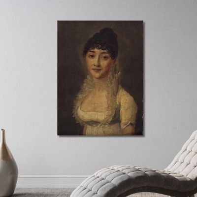 Ritratto Di Una Donna In Abito Bianco Louis Léopold Boilly llb26 quadro stampa su tela