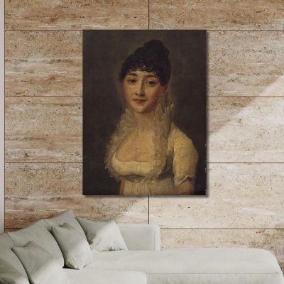 Ritratto Di Una Donna In Abito Bianco Louis Léopold Boilly llb26 quadro stampa su tela