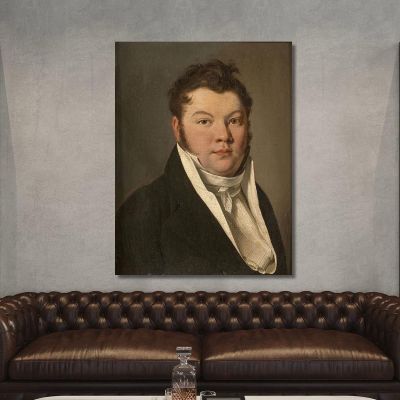 Ritratto Di Un Uomo Con Giacca Nera Louis Léopold Boilly llb33 quadro stampa su tela