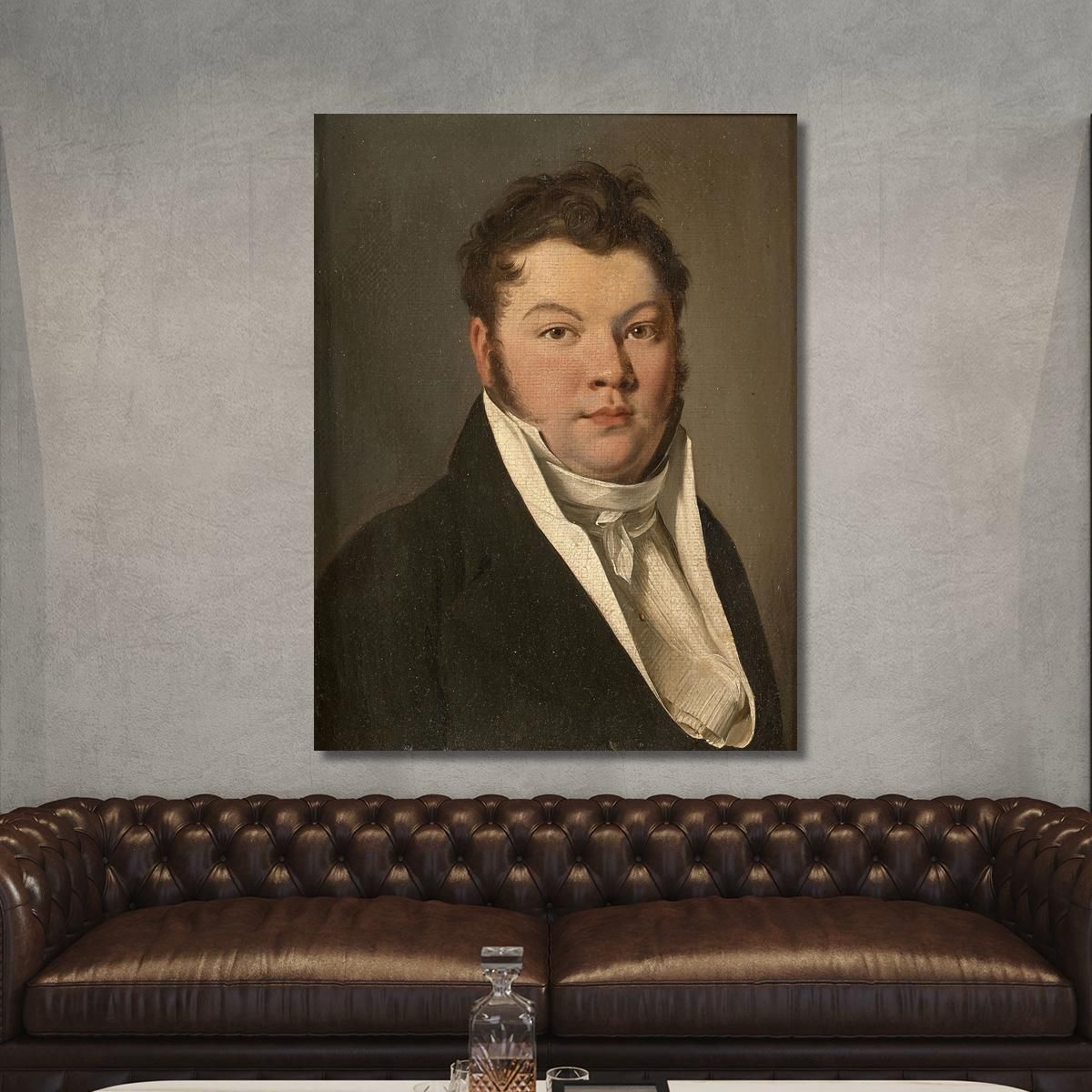 Ritratto Di Un Uomo Con Giacca Nera Louis Léopold Boilly llb33 quadro stampa su tela