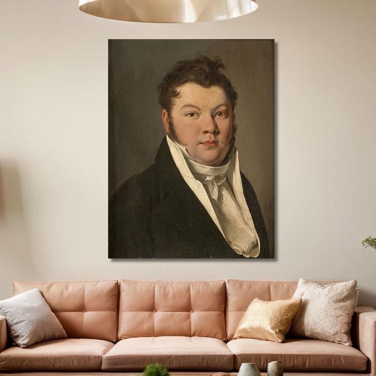 Ritratto Di Un Uomo Con Giacca Nera Louis Léopold Boilly llb33 quadro stampa su tela