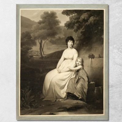 Ritratto Presunto Di Madame Tallien E Sua Figlia In Un Parco Louis Léopold Boilly llb47 quadro stampa su tela