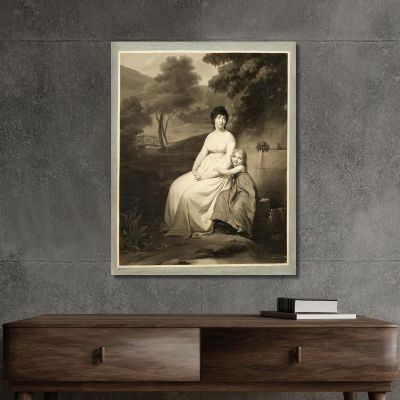 Ritratto Presunto Di Madame Tallien E Sua Figlia In Un Parco Louis Léopold Boilly llb47 quadro stampa su tela