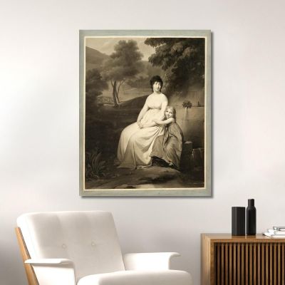 Ritratto Presunto Di Madame Tallien E Sua Figlia In Un Parco Louis Léopold Boilly llb47 quadro stampa su tela