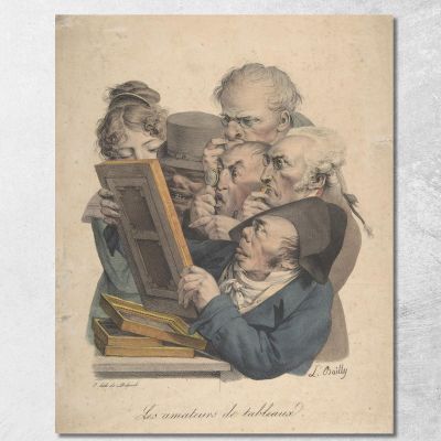 I Conoscitori D'Arte Louis Léopold Boilly llb49 quadro stampa su tela