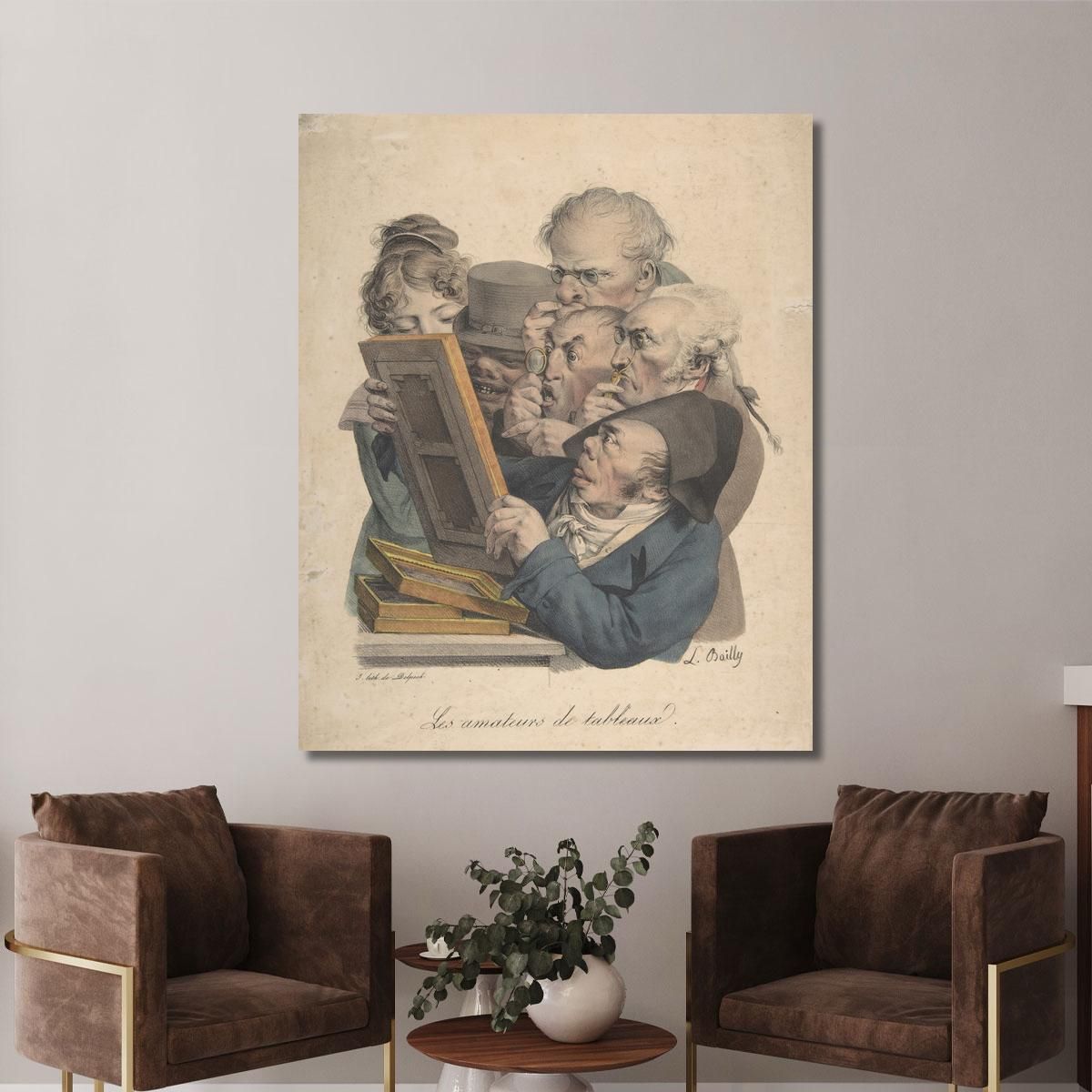 I Conoscitori D'Arte Louis Léopold Boilly llb49 quadro stampa su tela