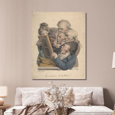 I Conoscitori D'Arte Louis Léopold Boilly llb49 quadro stampa su tela