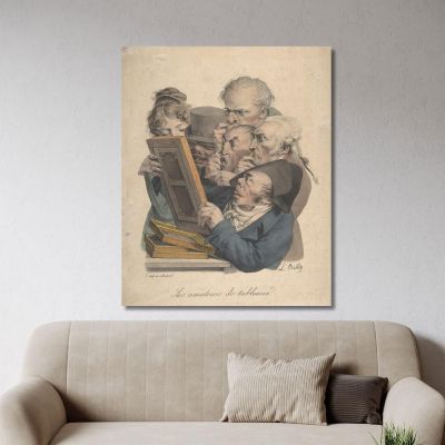I Conoscitori D'Arte Louis Léopold Boilly llb49 quadro stampa su tela