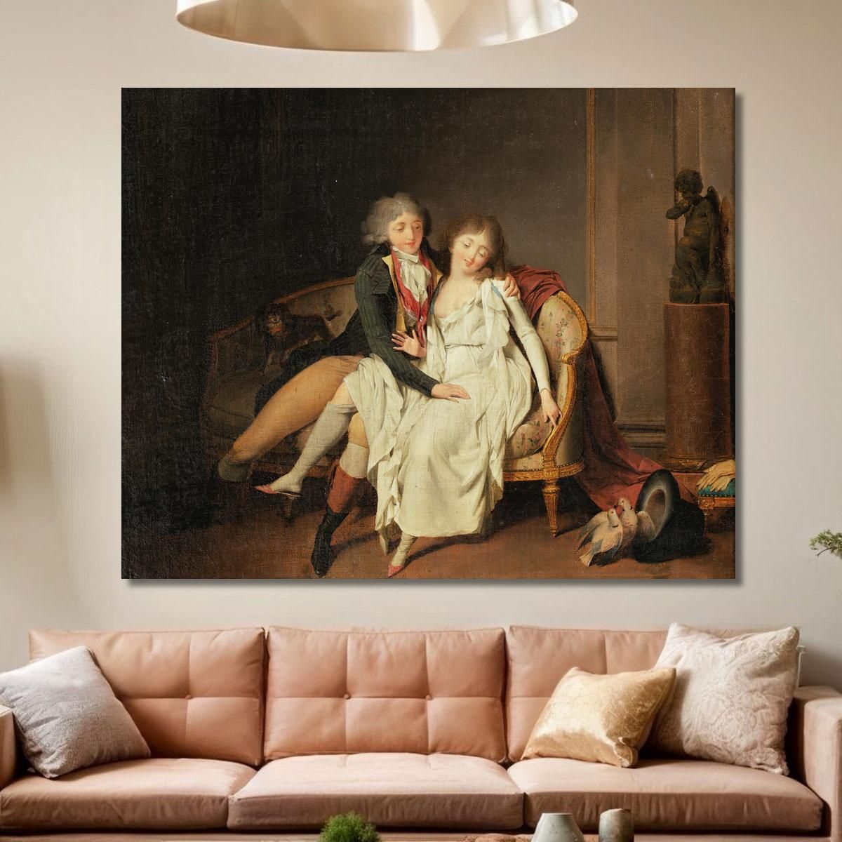 La Lezione Dell'Unione Coniugale Louis Léopold Boilly llb57 quadro stampa su tela