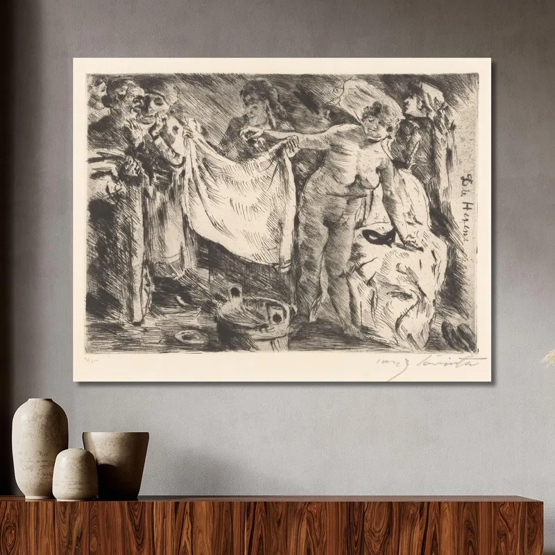 Group Of Women One Nude And Another Holding Up A Cloth Lovis Corinth group-of-women-one-nude-and-another-holding-up-a-cloth-lovis-corinth