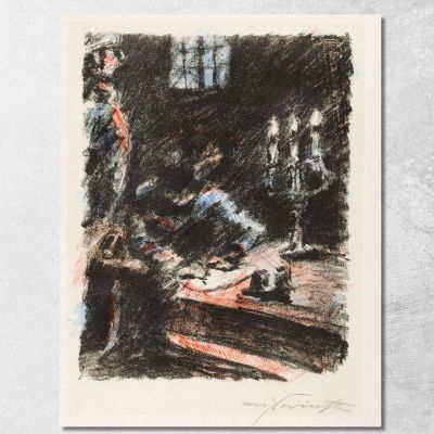 Torgau. Il Re Scrive Sui Gradini Dell'Altare Lovis Corinth lcr102 quadro stampa su tela
