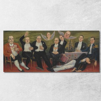 Le Petit Club De La Veille De Noël Nils Dardel ndr29 tableau impression sur toile 