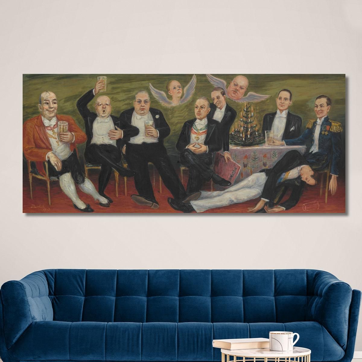Le Petit Club De La Veille De Noël Nils Dardel ndr29 tableau impression sur toile 