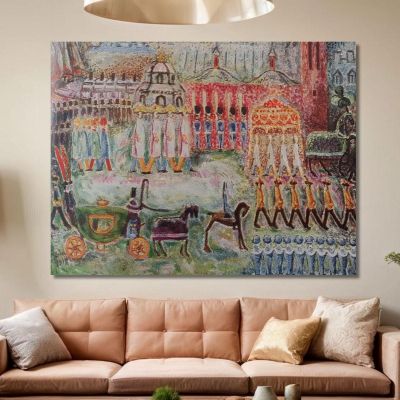 Paysage Urbain Nils Dardel ndr42 tableau impression sur toile 