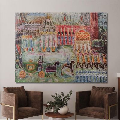 Paysage Urbain Nils Dardel ndr42 tableau impression sur toile 