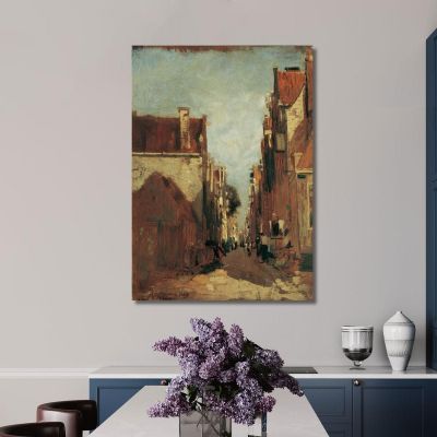 Rue À Amsterdam Tina Blau, tbl56 tableau impression sur toile