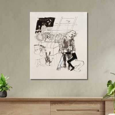 La Moglie Dell'Impiccato Walter Kurt Wiemken wkw5 quadro stampa su tela