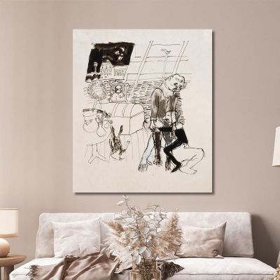 La Moglie Dell'Impiccato Walter Kurt Wiemken wkw5 quadro stampa su tela