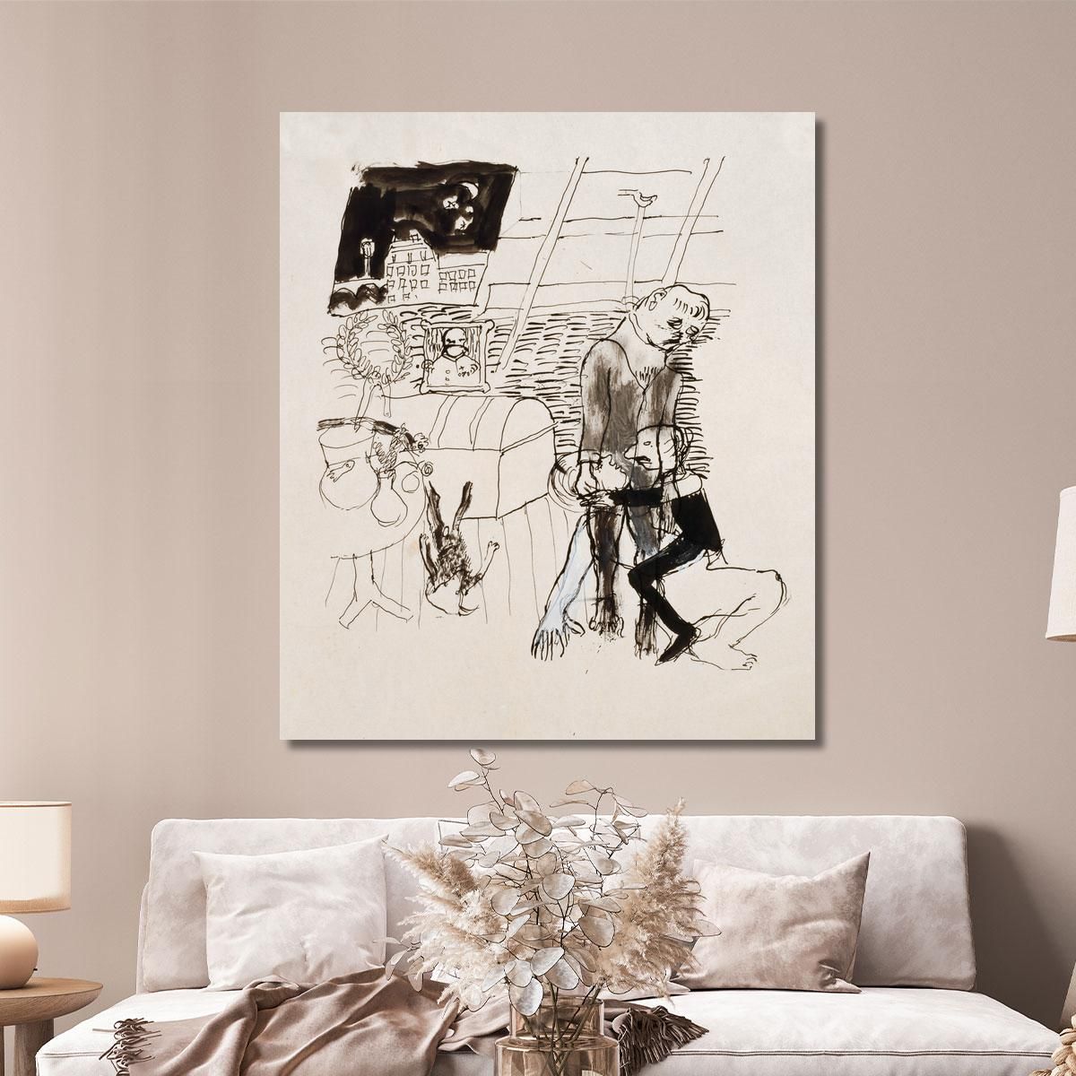 La Moglie Dell'Impiccato Walter Kurt Wiemken wkw5 quadro stampa su tela