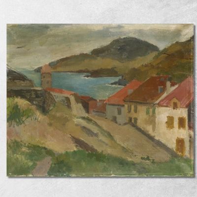 Vista Dal Forte Miradou A Collioure Walter Kurt Wiemken wkw19 quadro stampa su tela