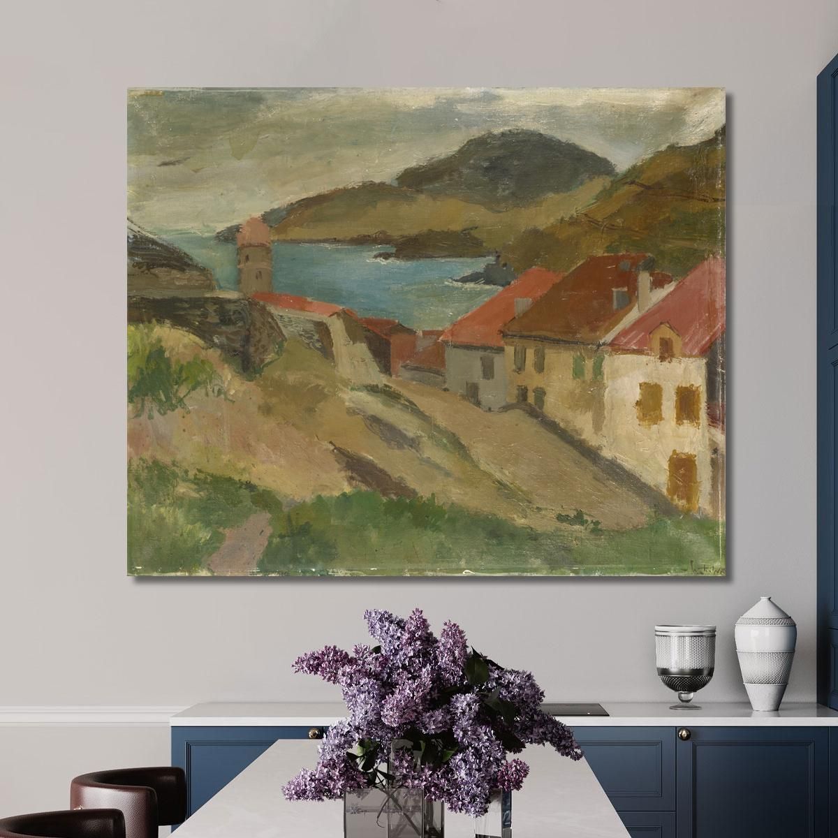 Vista Dal Forte Miradou A Collioure Walter Kurt Wiemken wkw19 quadro stampa su tela