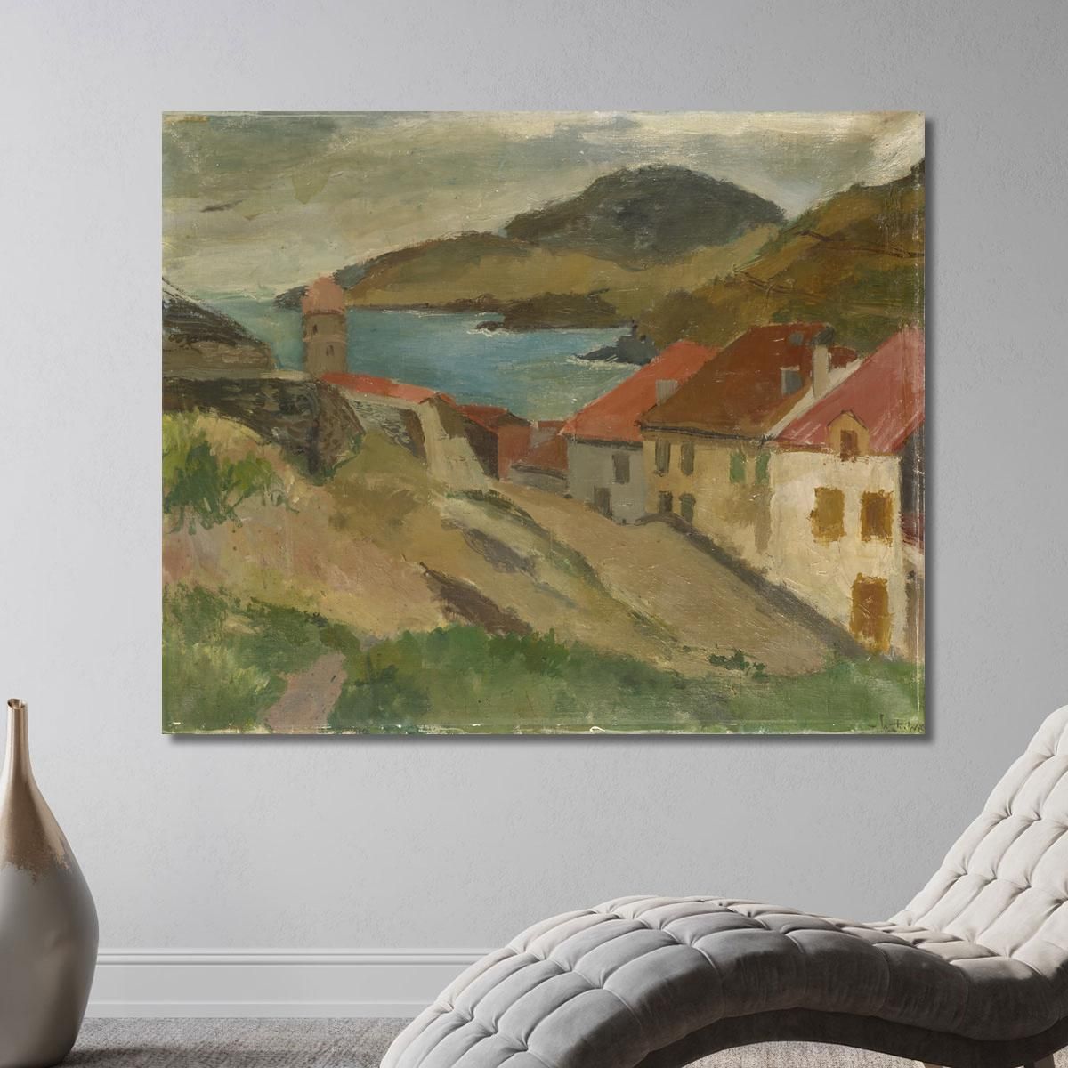 Vista Dal Forte Miradou A Collioure Walter Kurt Wiemken wkw19 quadro stampa su tela
