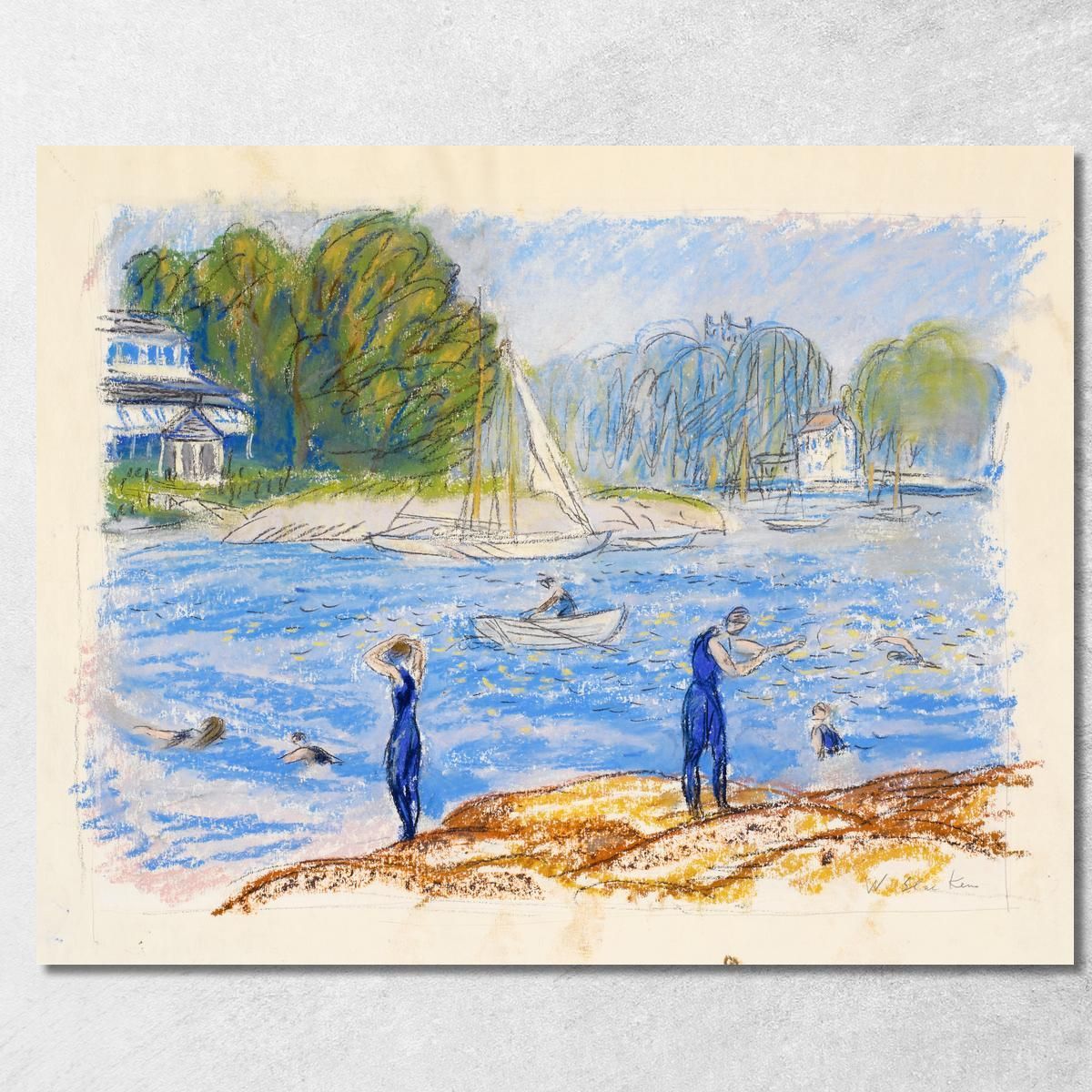 Bagnanti Ad Annisquam William James Glackens wjg6 quadro stampa su tela Bagnanti Ad Annisquam William James Glackens wjg6 quadro stampa su tela